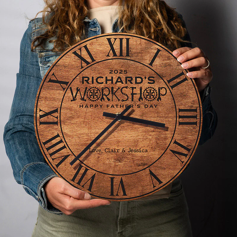 Customizable Father's Day Clock from $20