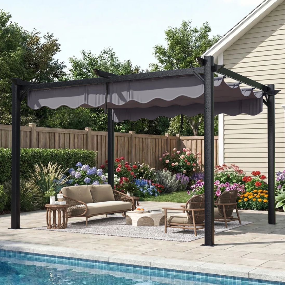 Pergola with Scalloped Canopy $213