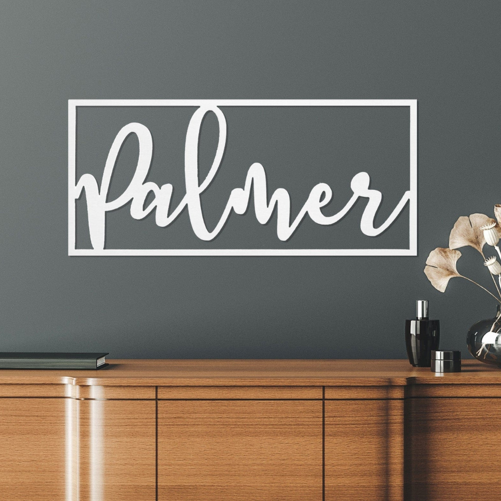 Personalized Metal Family Name Sign $22