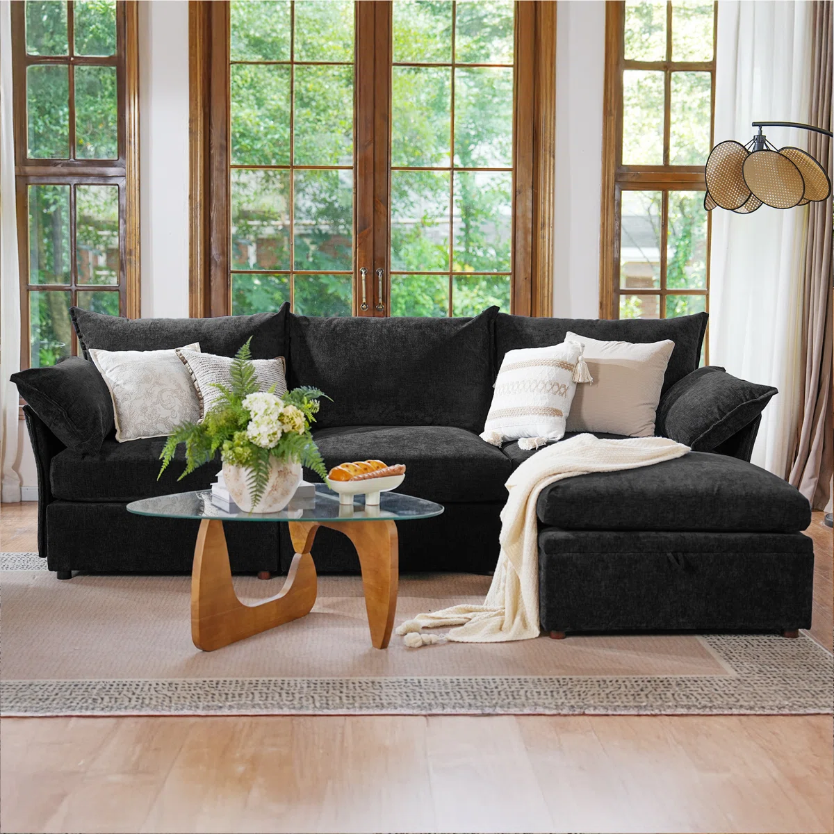 Sectional Sofa with Hidden Storage $660