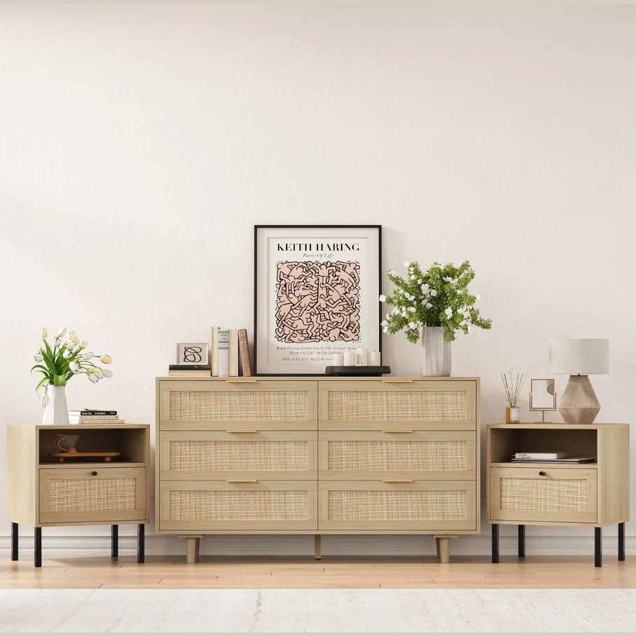 3pc Piece Rattan Bedroom Set $246
