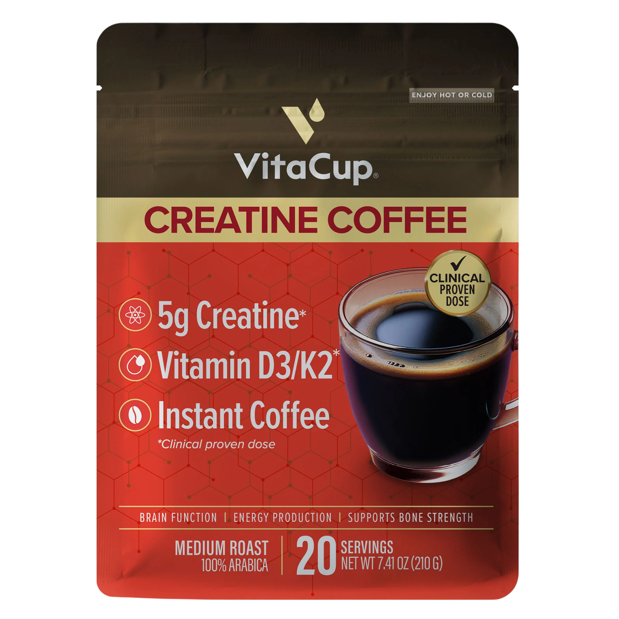 VitaCup Creatine Instant Coffee $13