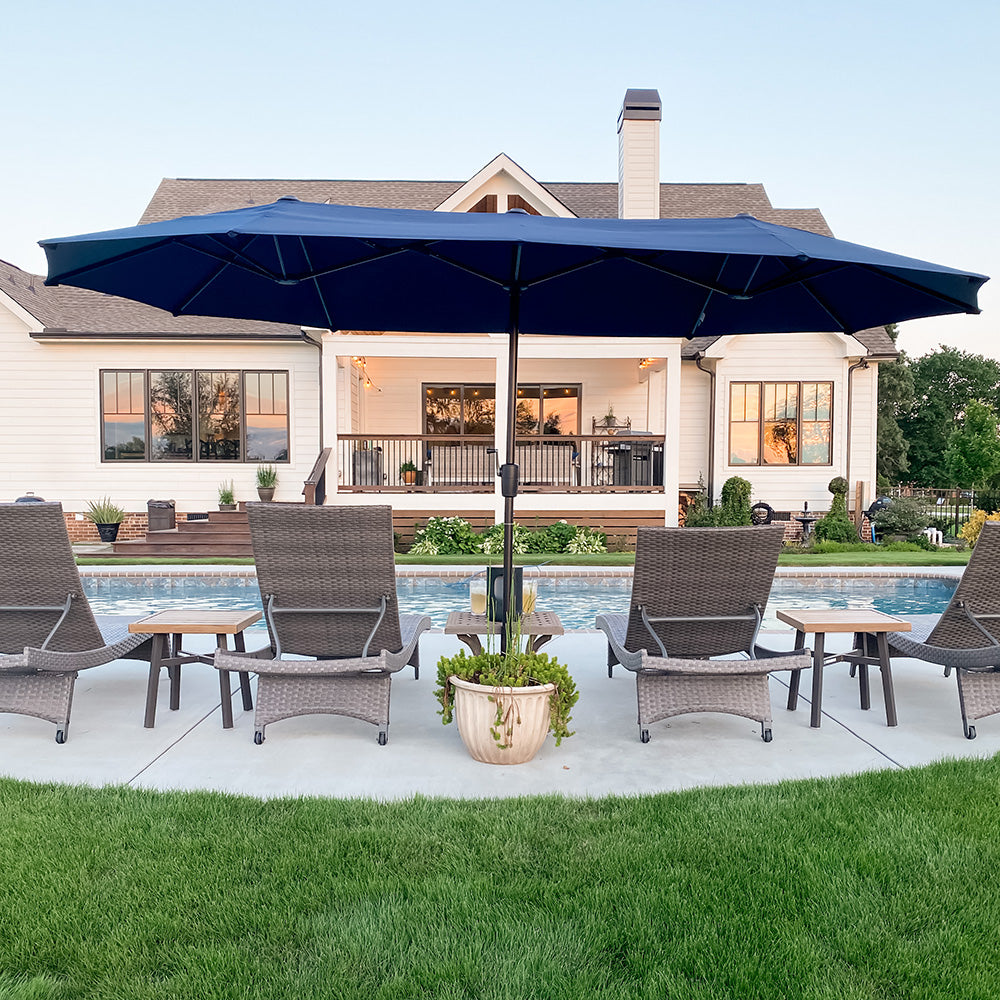 13' Double-Sided Outdoor Umbrella $84