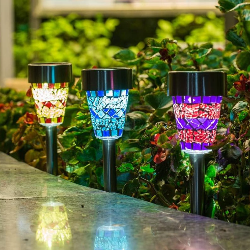 6pk Mosaic Solar Path Lights $25
