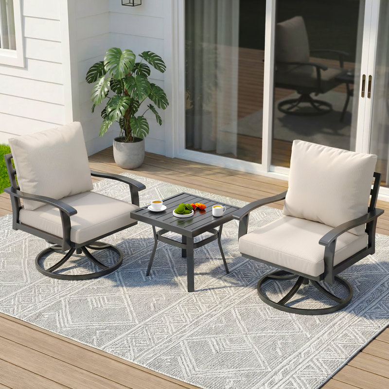 3pc Cushioned Swivel Rocker Set $315