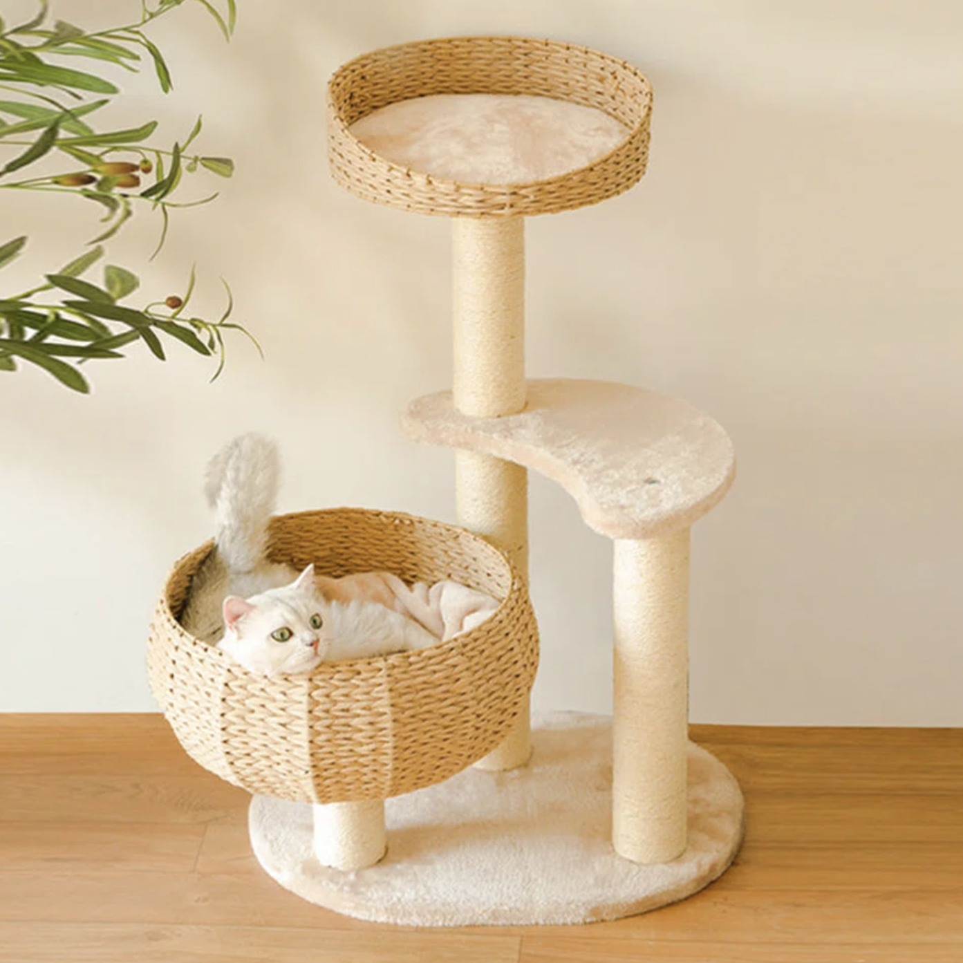 Dual Basket Cat Tree $91 + Free Shipping