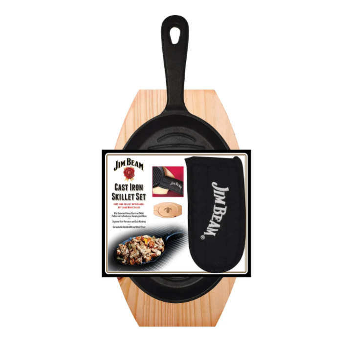 Jim Beam Cast Iron Skillet Set $29