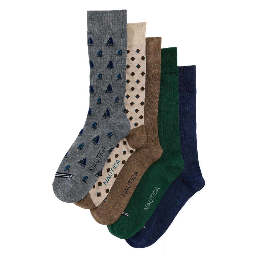 5pk Nautica Dress Socks $9