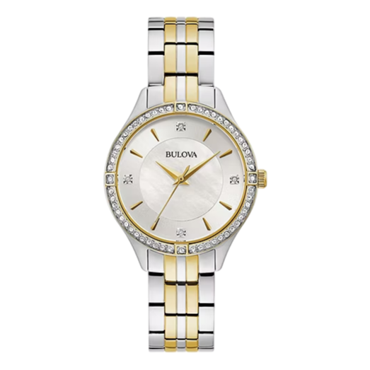 Bulova Crystal Stainless Watch $158