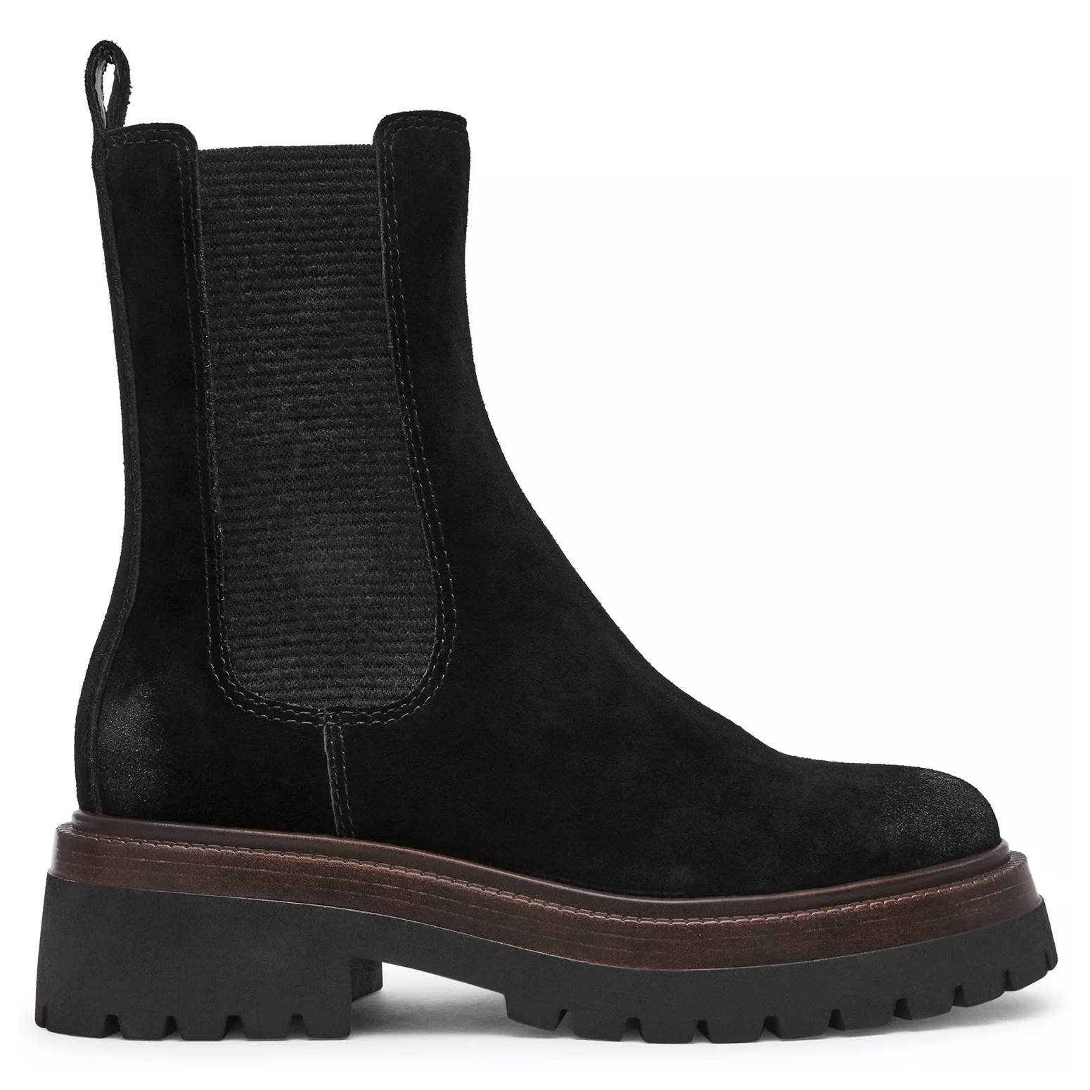 Steve Madden Lug-Sole Suede Booties $37