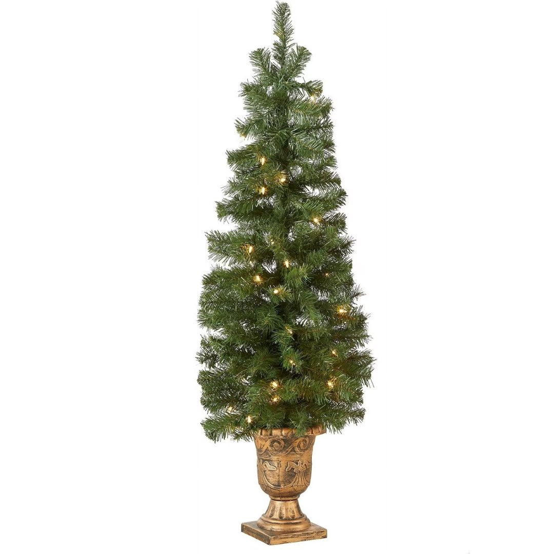 4' Pre-Lit Artificial Spruce $25