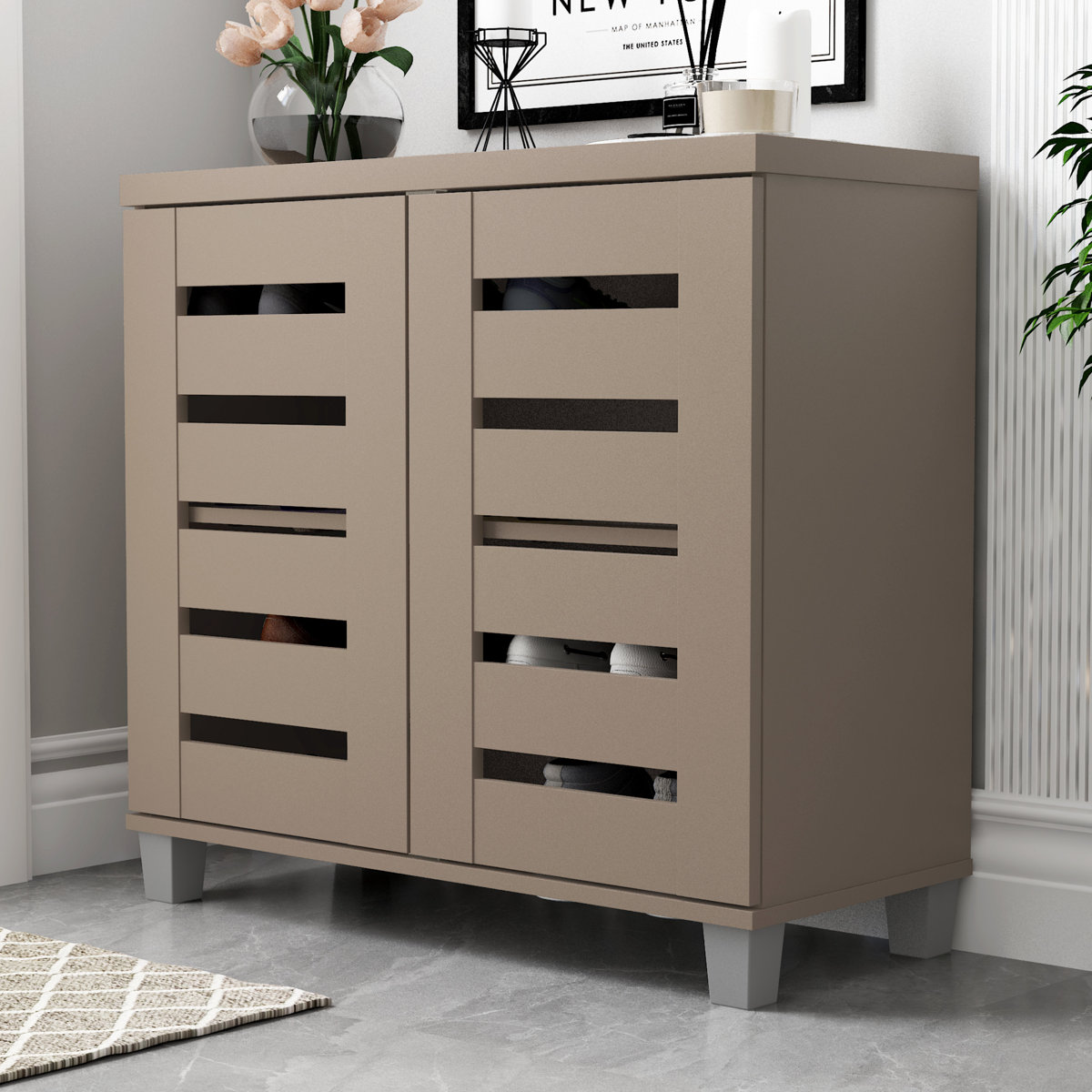 12-Pair Shoe Storage Cabinet $70