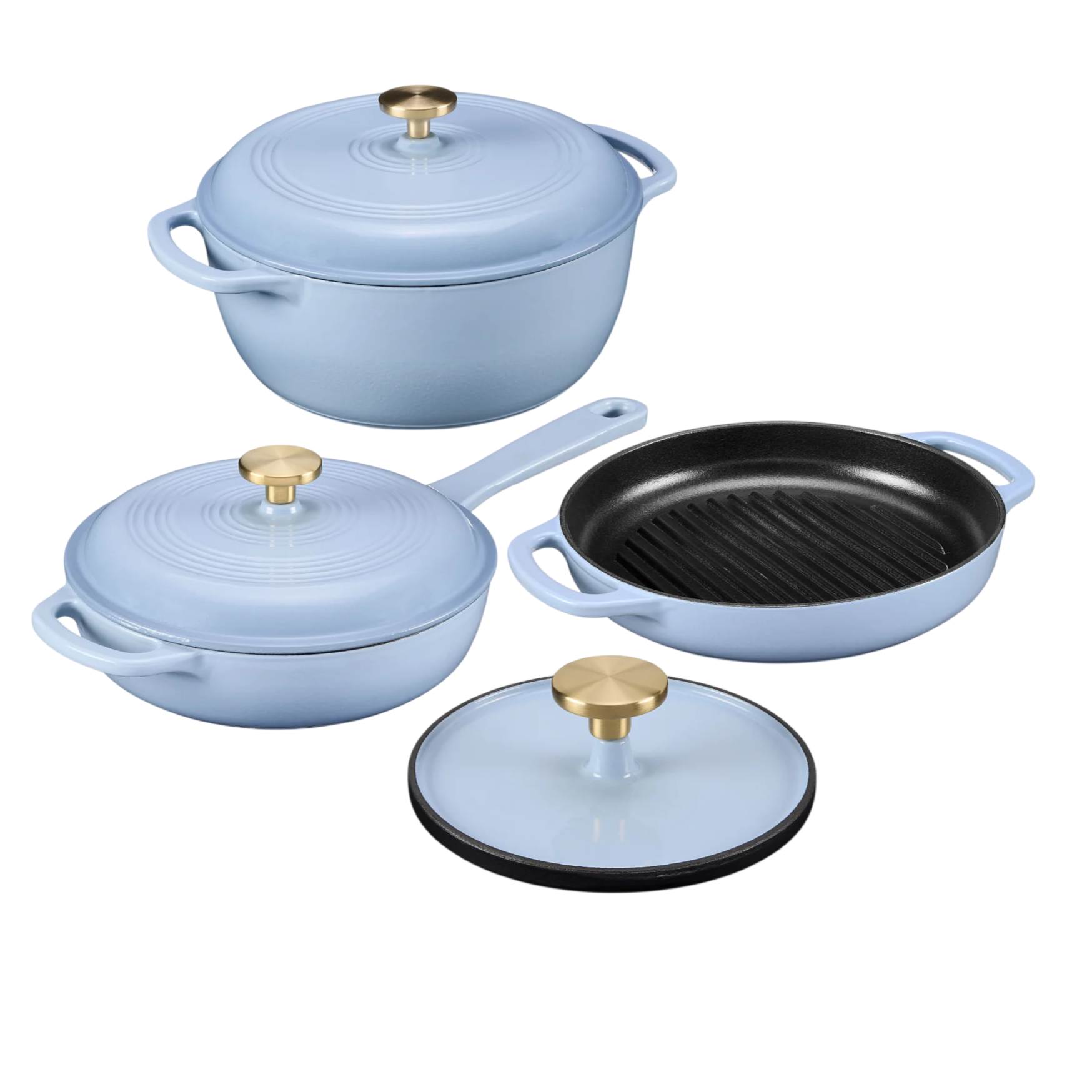 6pc Cast Iron Cookware Set $97