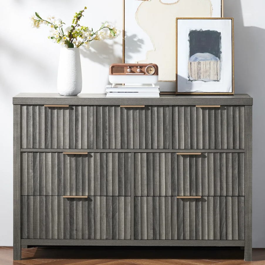 7-Drawer Textured Dresser $220