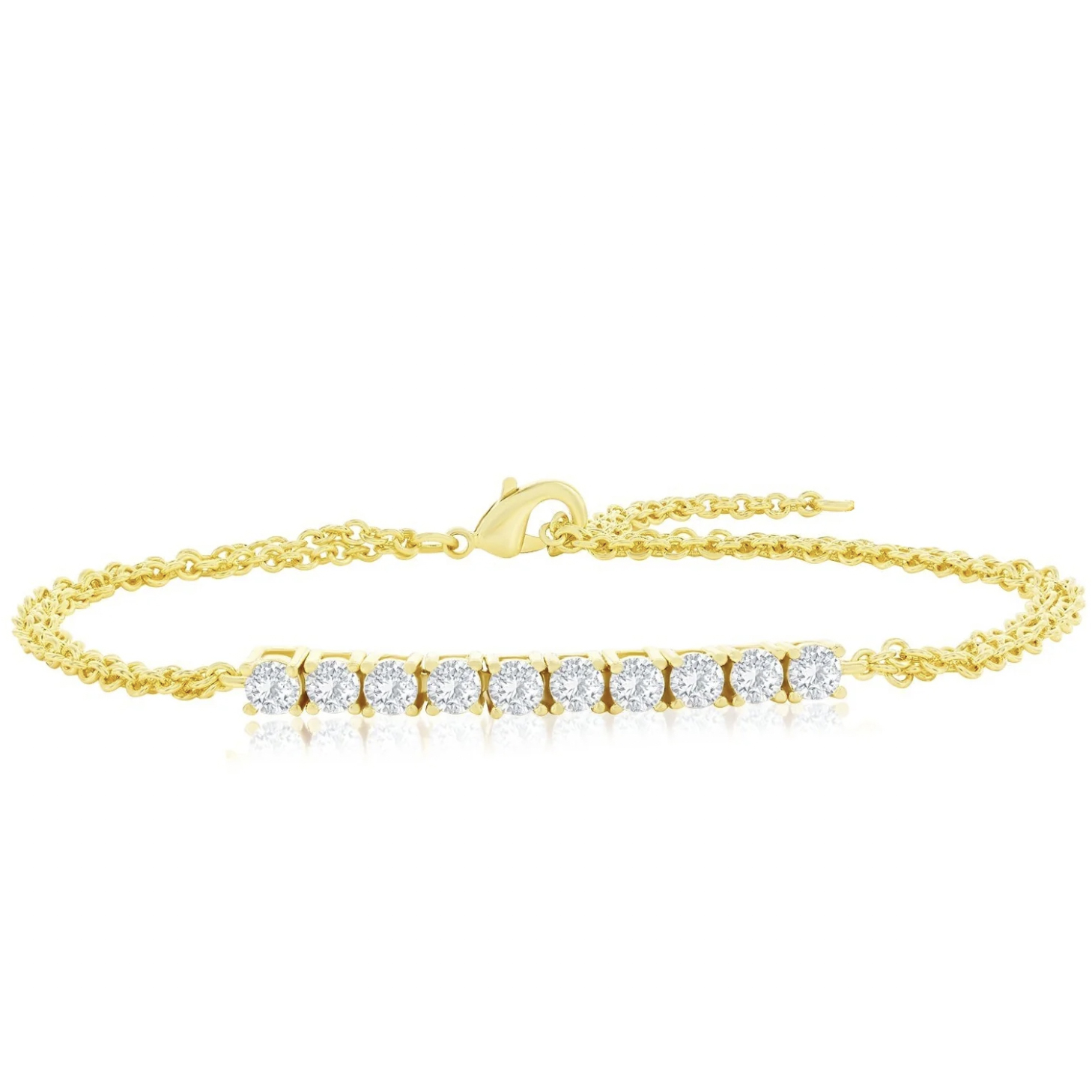 Multi-Strand Bracelet with Crystals $13