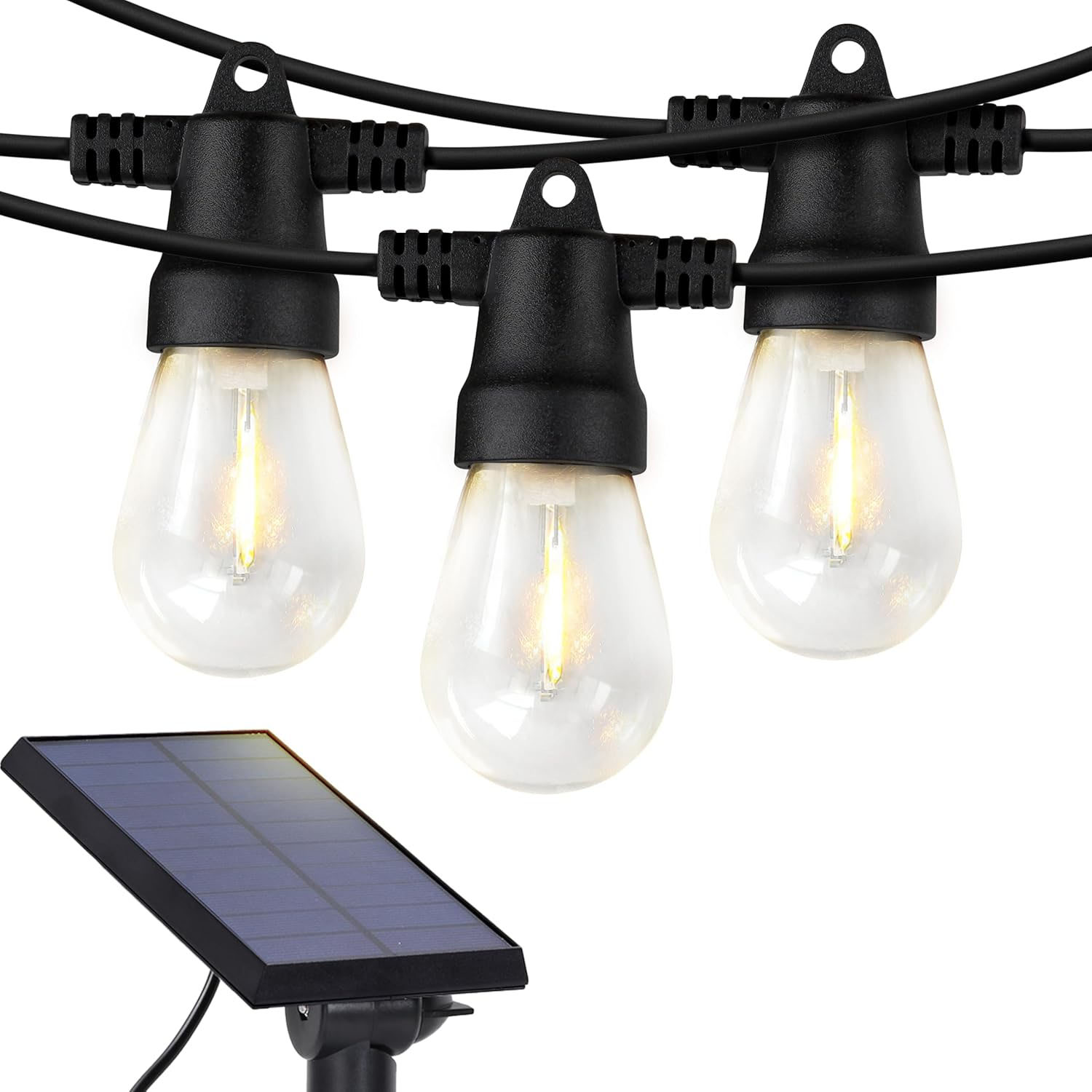 Solar-Powered Patio String Lights $20