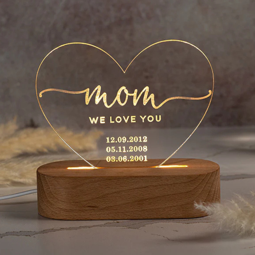Custom Engraved Mom Night Light $19