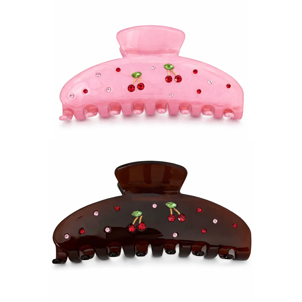 2pk Crystal Embellished Hair Claws $16