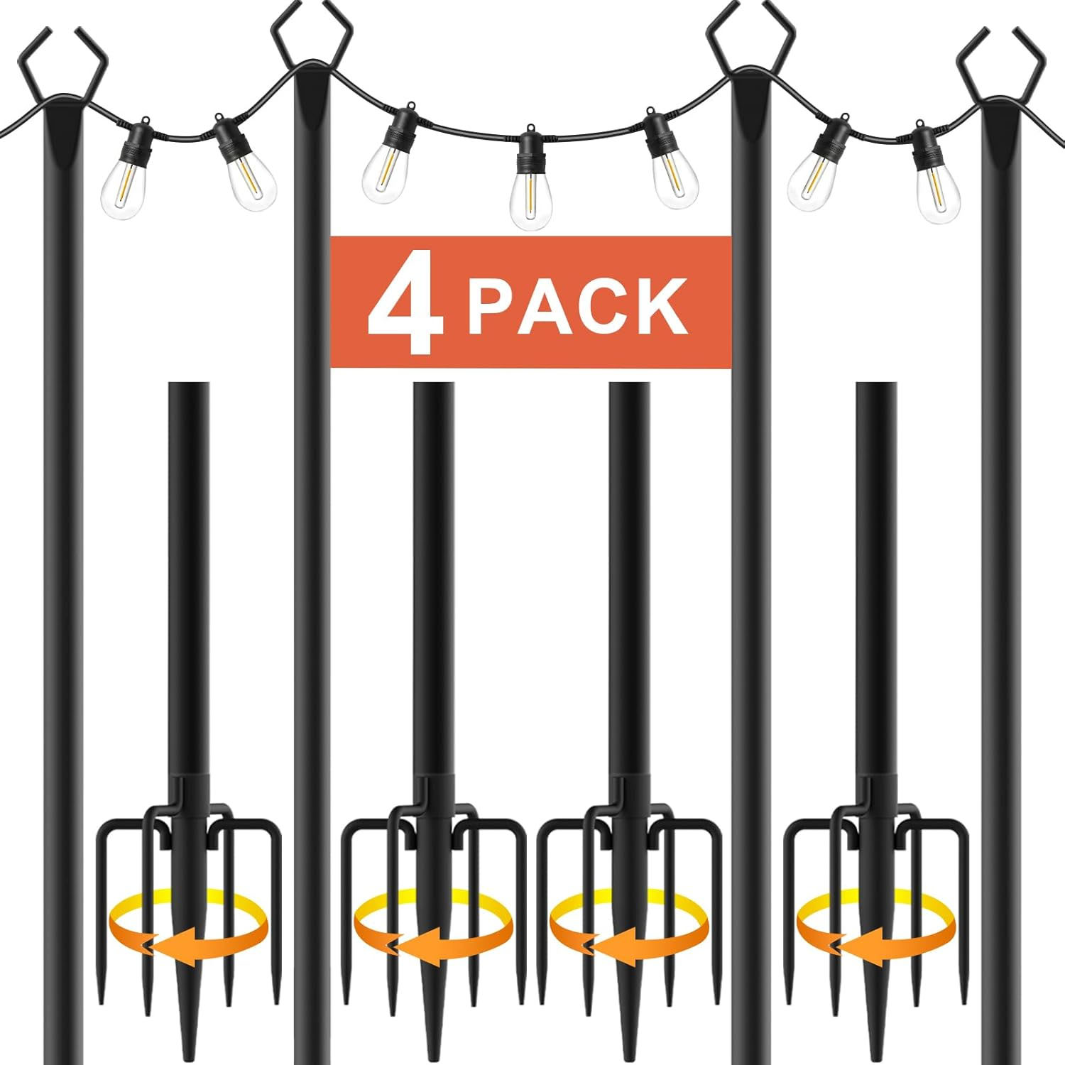 10' String Light Pole Set $40