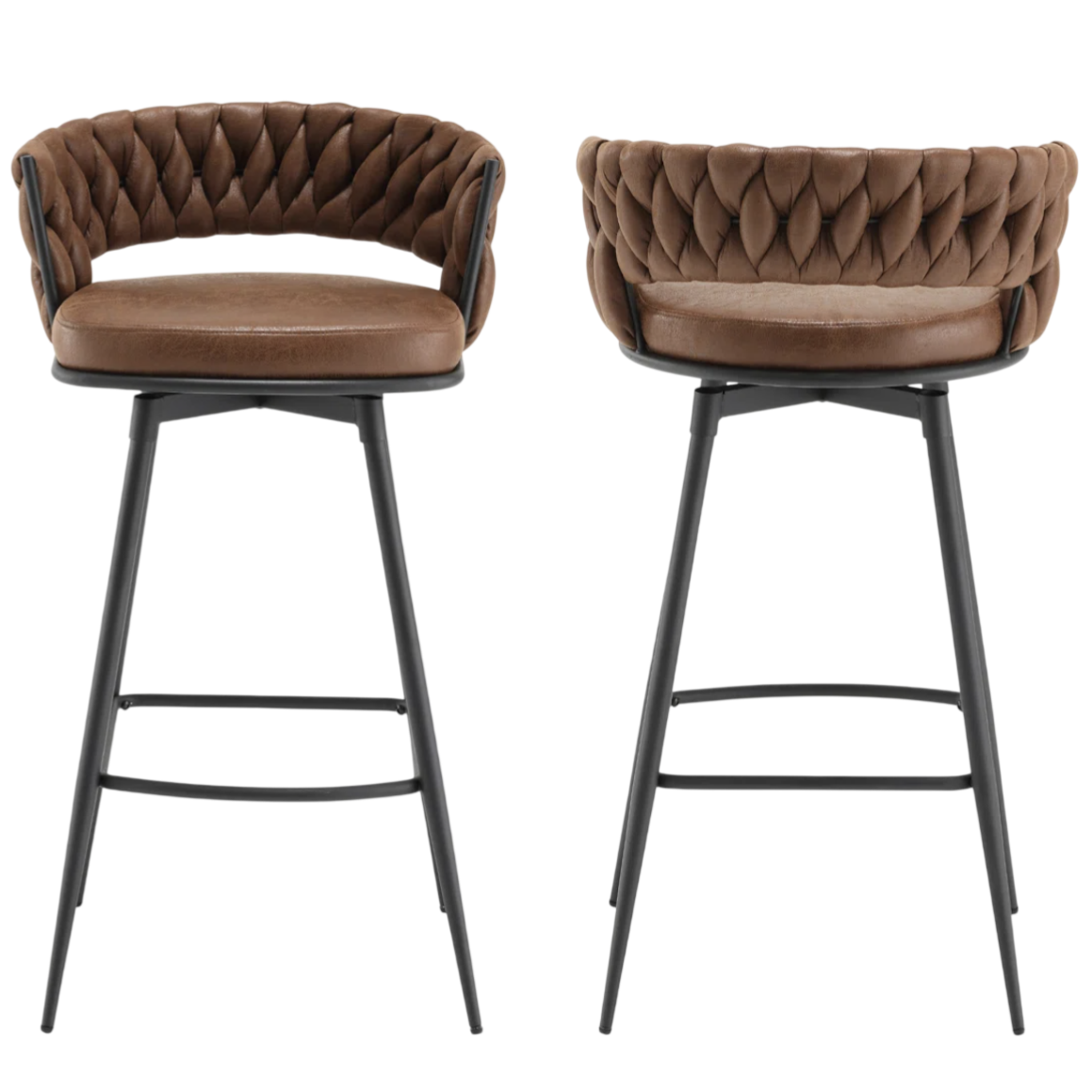 Swivel Low Back Bar Stool Set $180