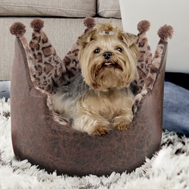 Leopard Crown Pet Bed $31